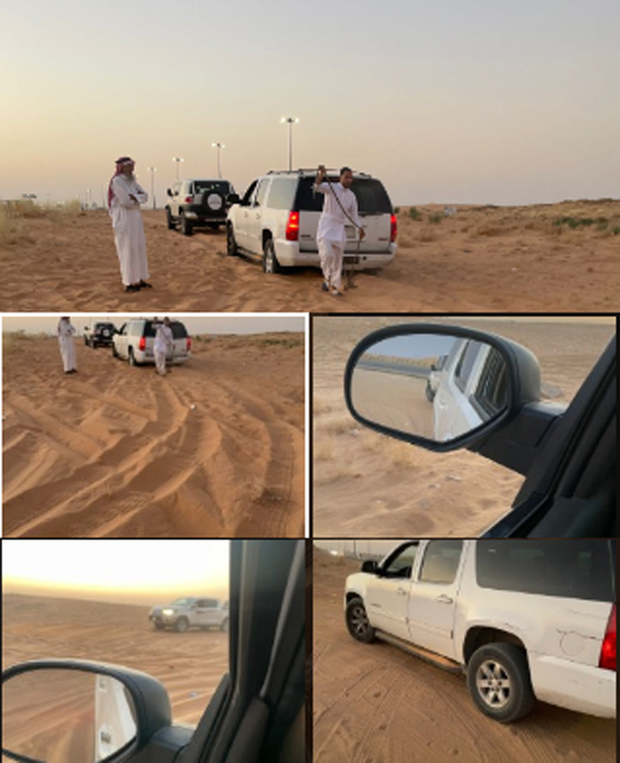 اخراج مركبة عالقة بالرمل